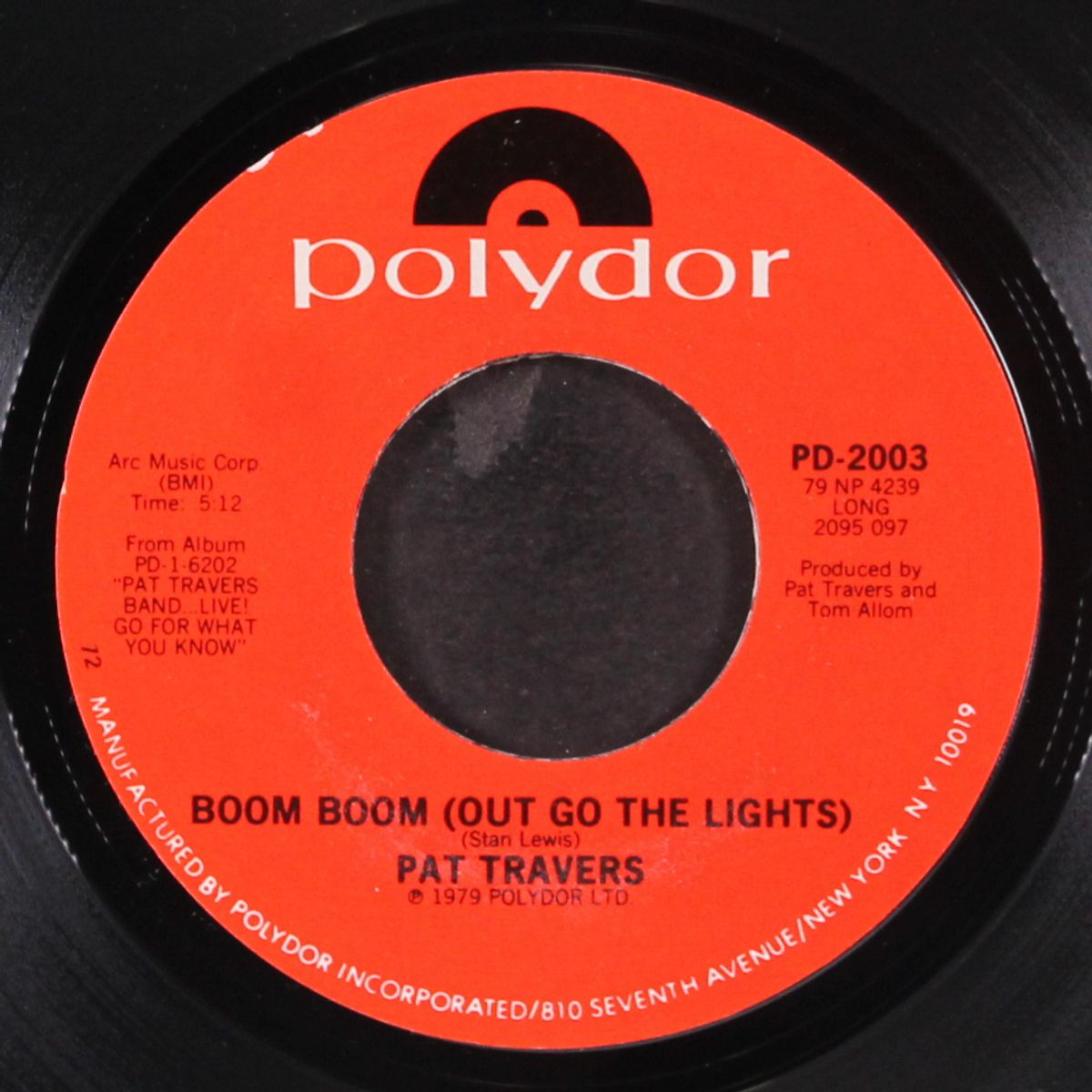 boom boom / go all night by PAT TRAVERS
