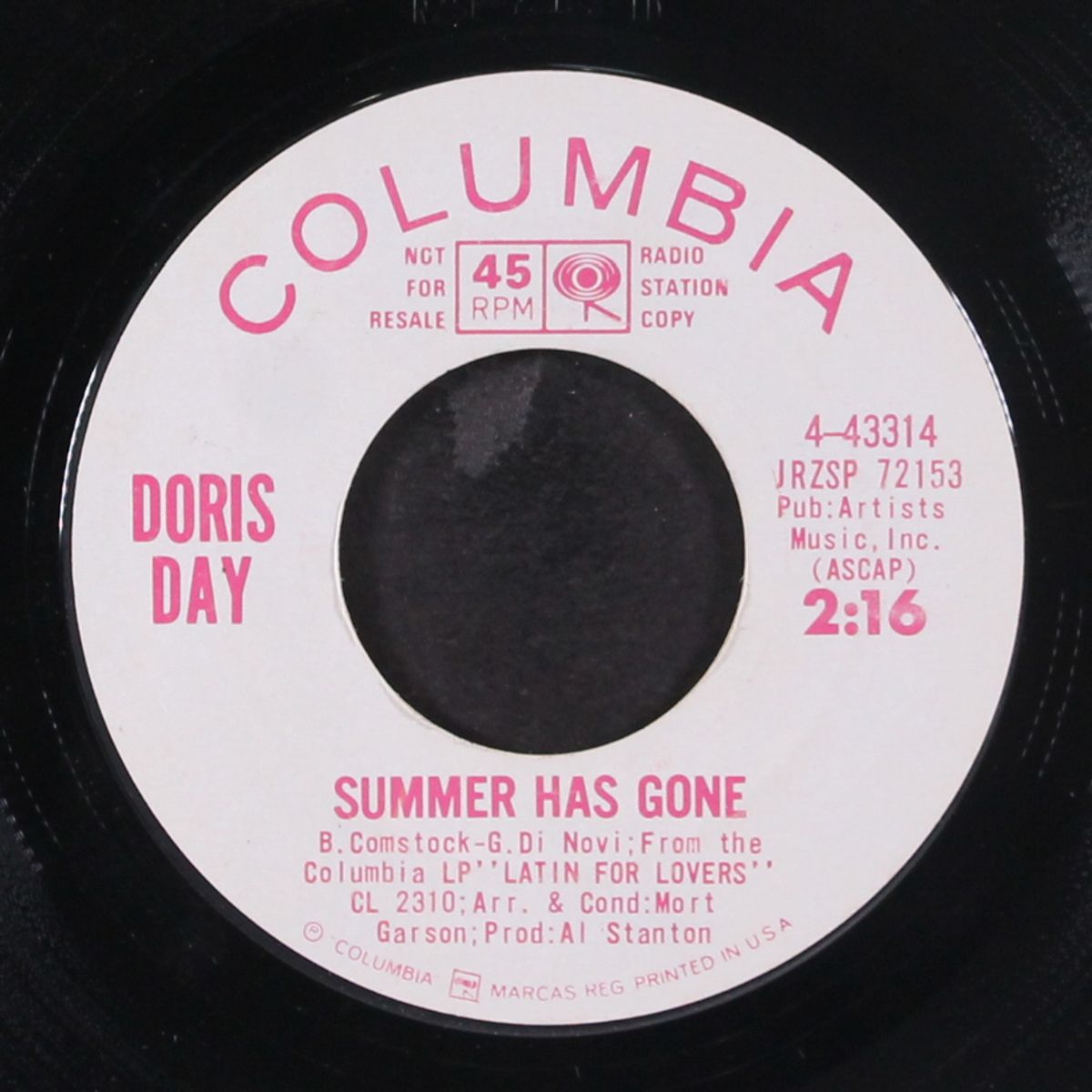 summer has gone / catch the bouquet by DORIS DAY