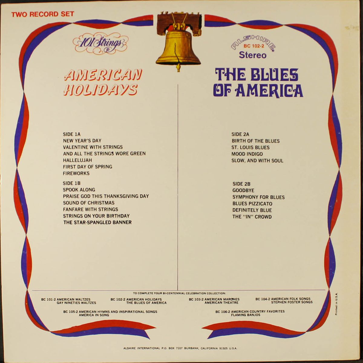 american holidays, the blues of america by 101 STRINGS