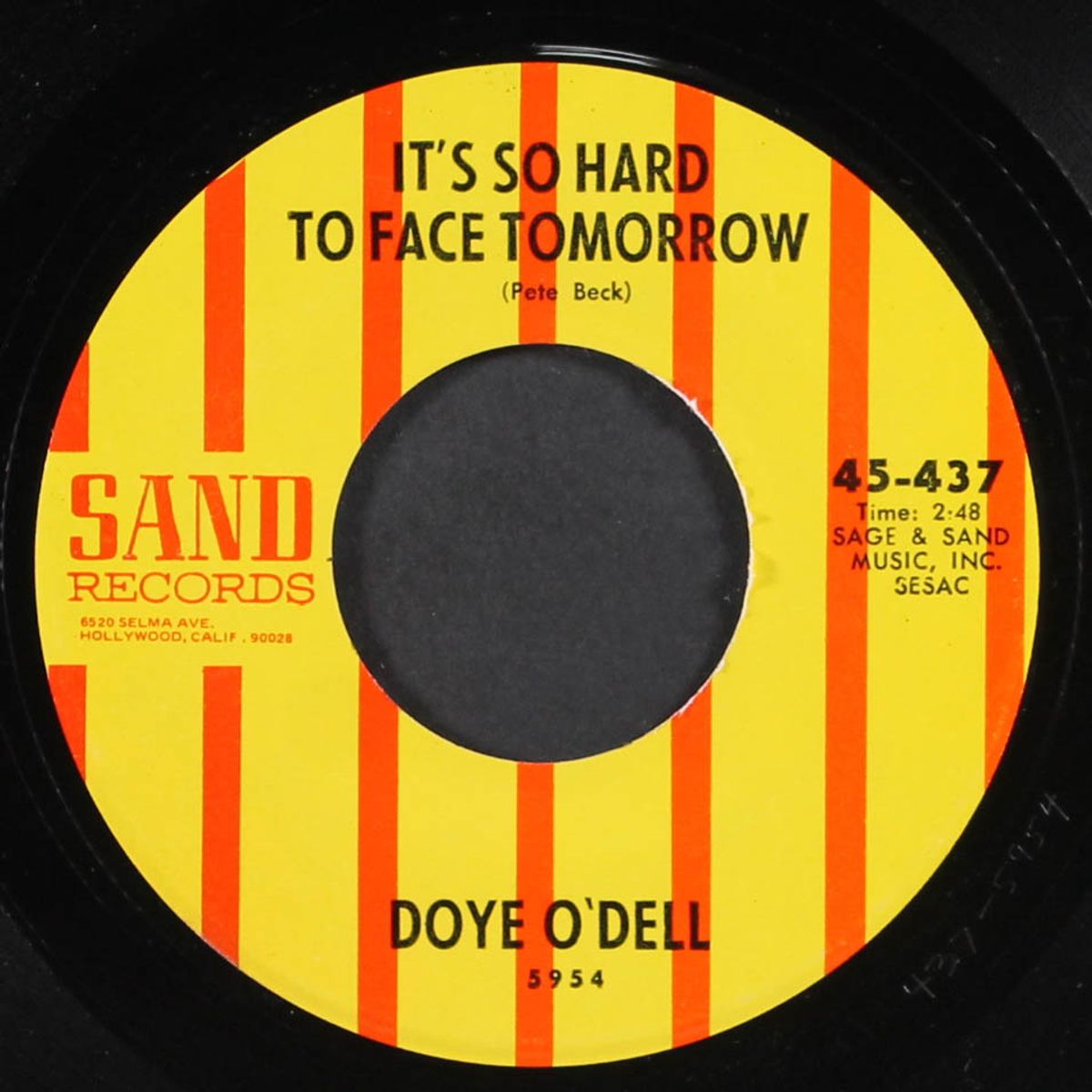 goin' to do some walkin' / it's so hard to face tomorrow by DOYE O'DELL