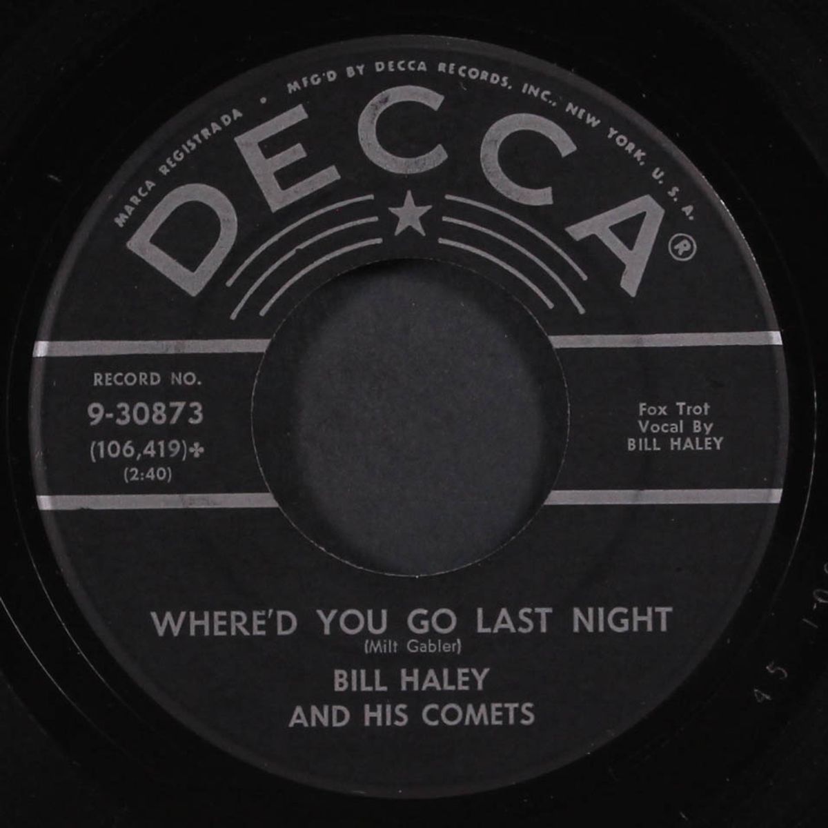 a fool such as i / where'd you go last night by BILL HALEY