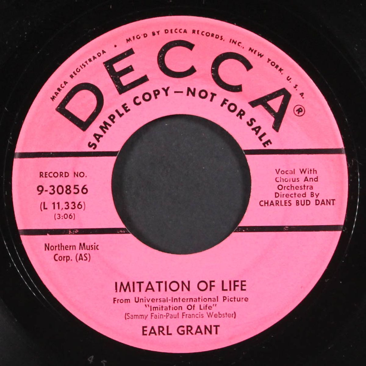 imitation of life / last night by EARL GRANT