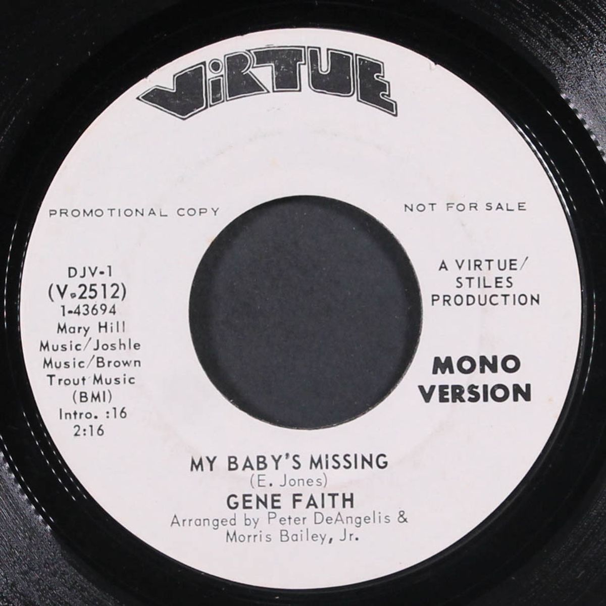 my baby's missing / same by GENE FAITH