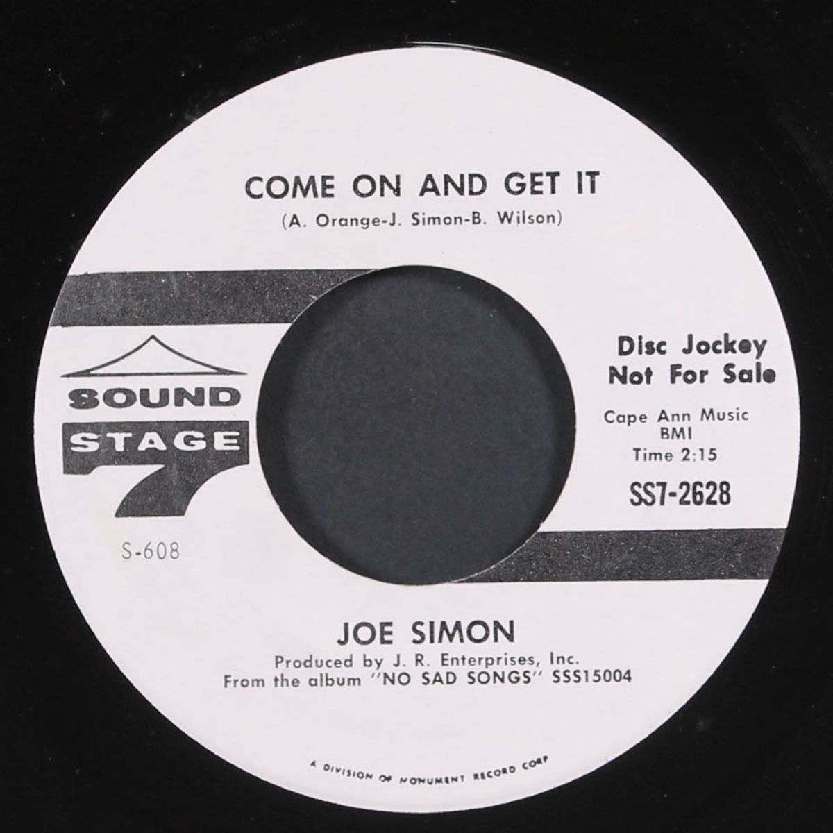 the chokin' kind / come on and get it by JOE SIMON
