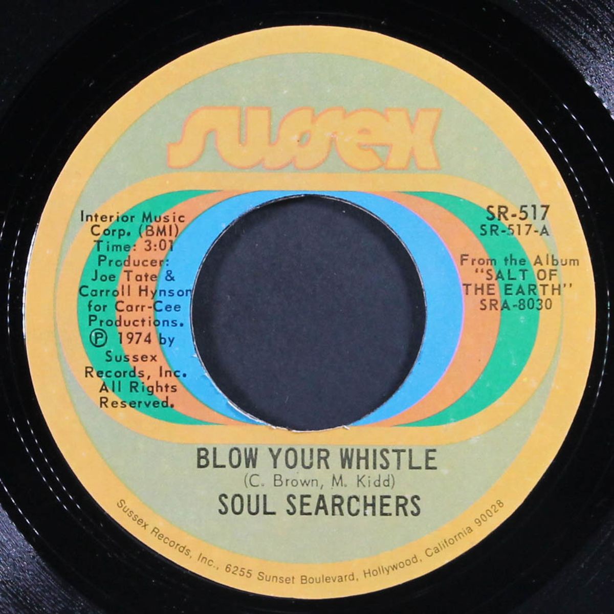 blow your whistle / funk to the folks by SOUL SEARCHERS