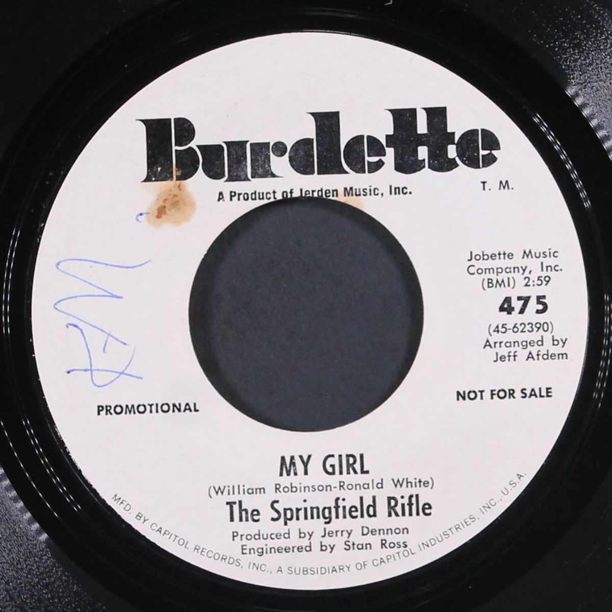 he will break your heart / my girl by SPRINGFIELD RIFLE