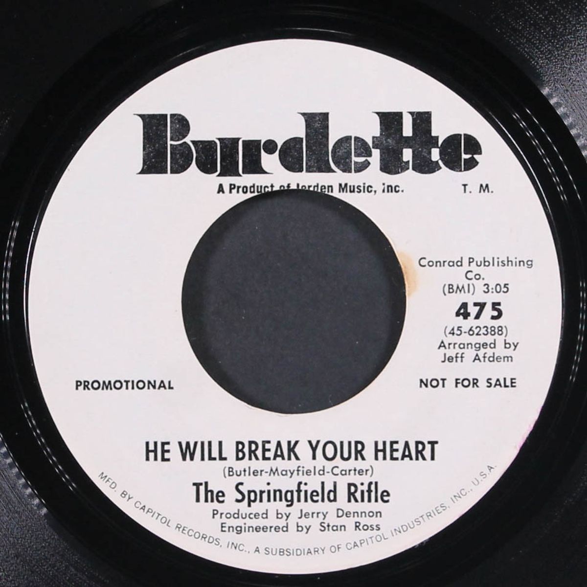 he will break your heart / my girl by SPRINGFIELD RIFLE
