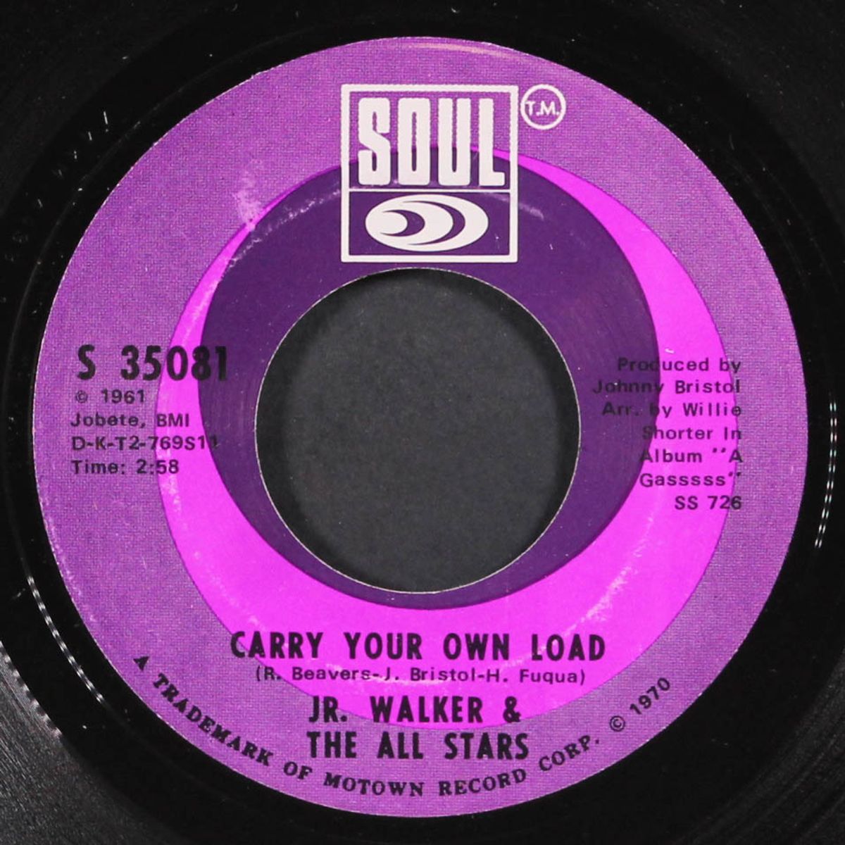 carry your own load / holly holy by JR. WALKER