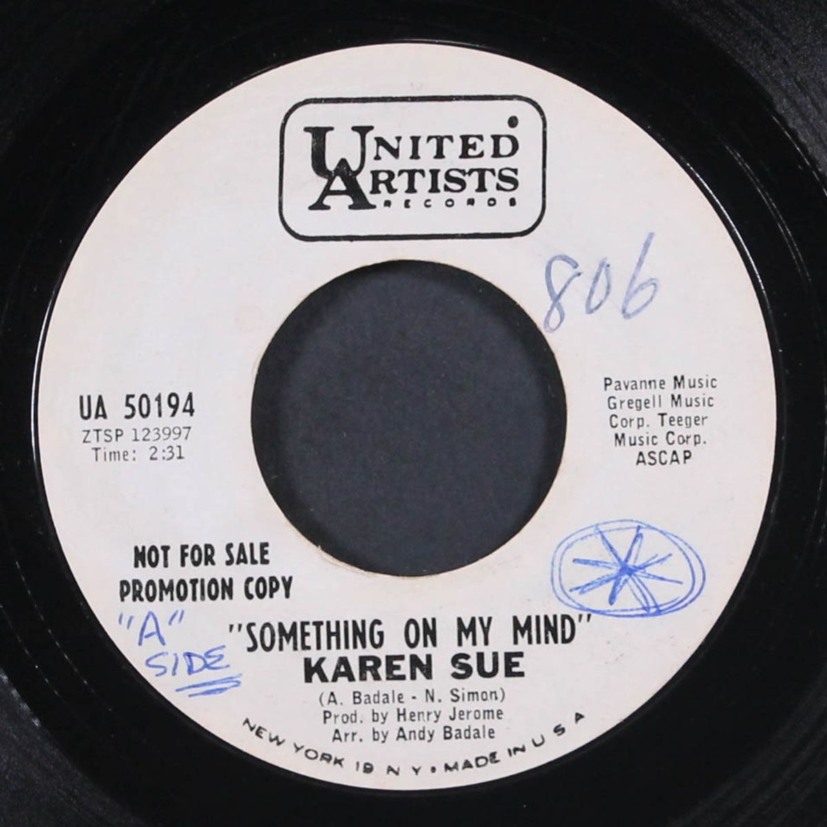 something on my mind / say you're mine again by KAREN SUE