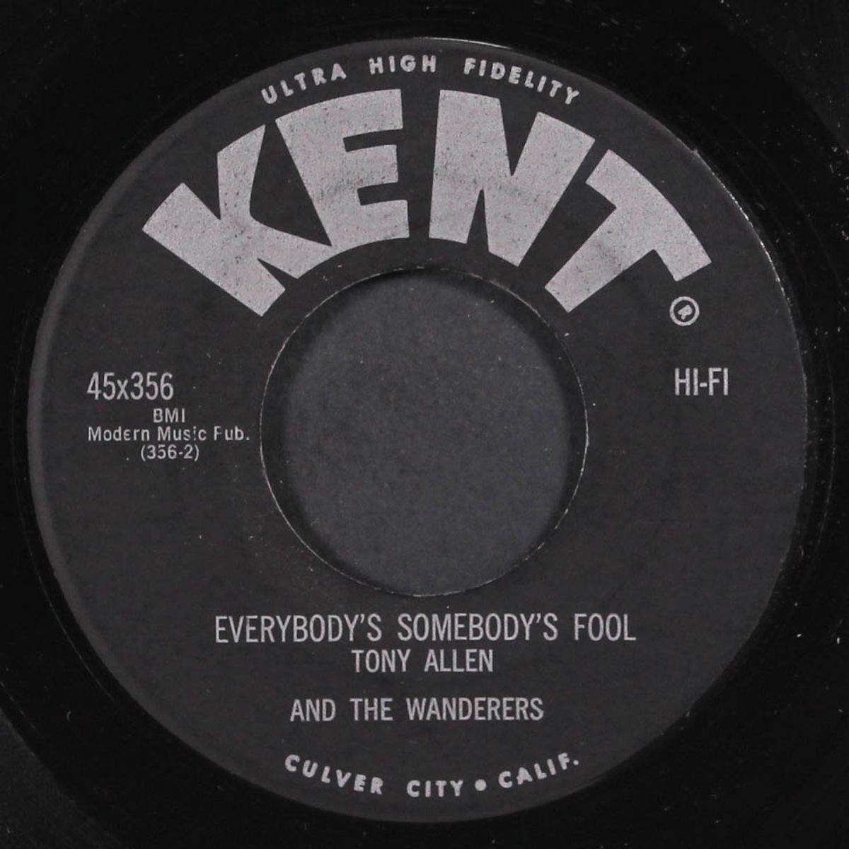 everybody's somebody's fool / if love was money by TONY ALLEN & WANDERERS