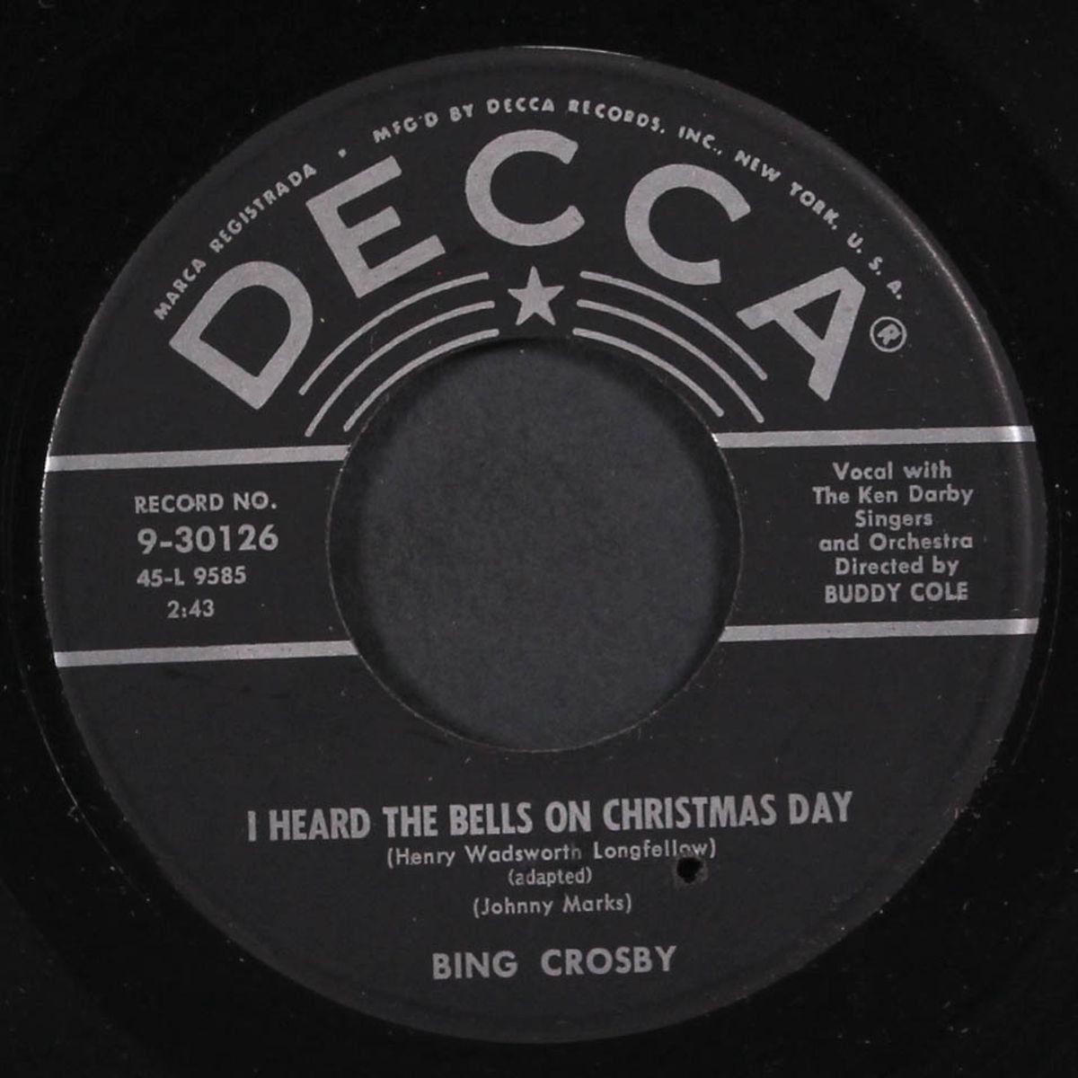 i heard the bells on christmas day / christmas is a-comin' by BING CROSBY