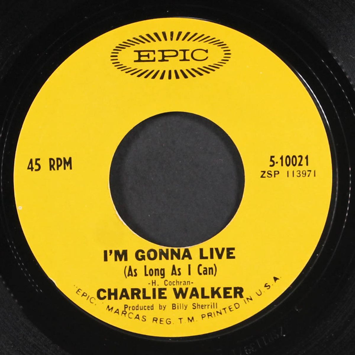 little old wine drinker / i'm gonna live by CHARLIE WALKER