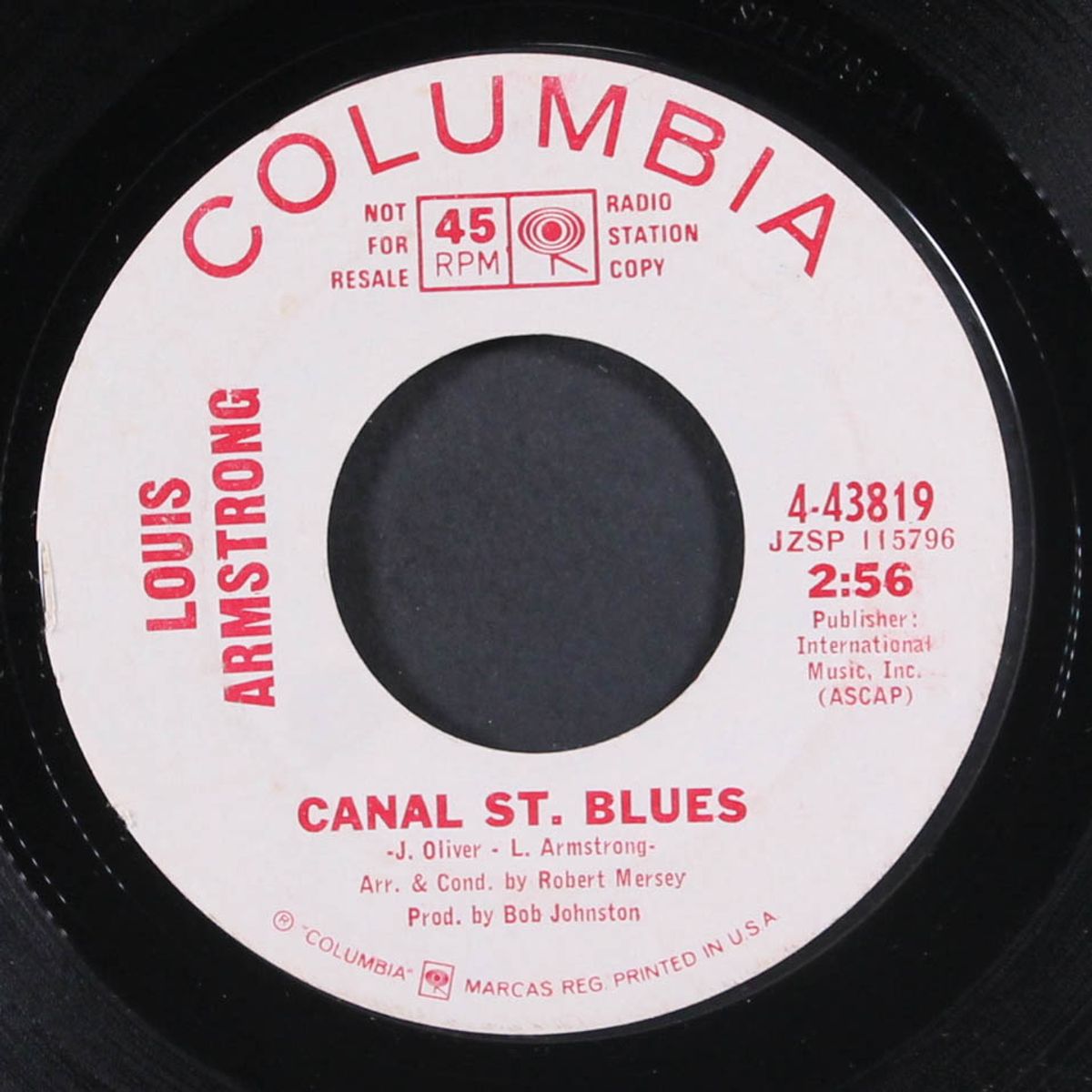 canal st. blues / cabaret by LOUIS ARMSTRONG
