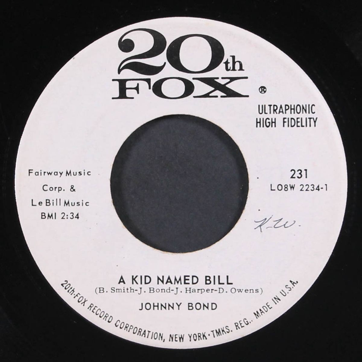a kid named bill by JOHNNY BOND