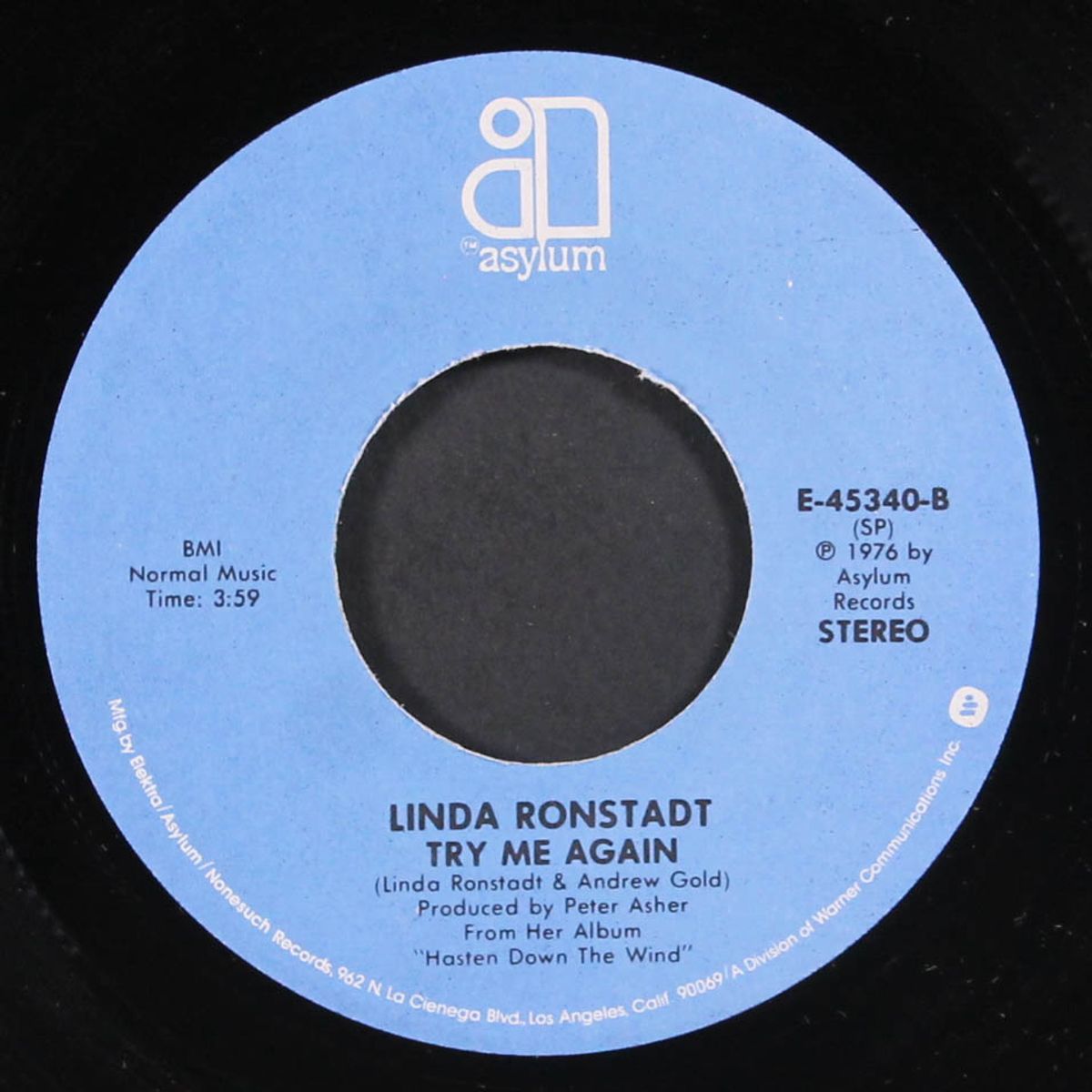 that'll be the day / try me again by LINDA RONSTADT