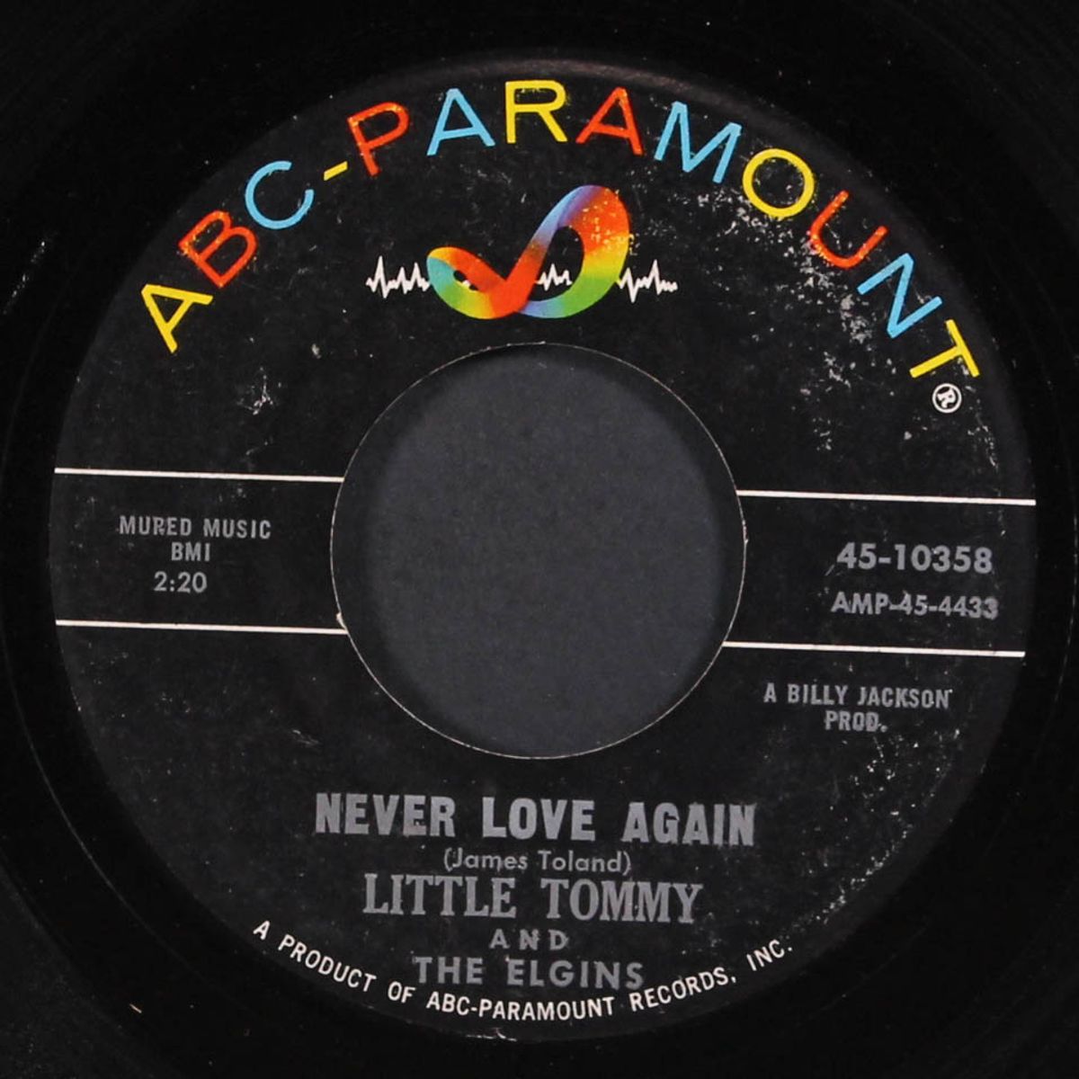 i walk on / never love again by LITTLE TOMMY & ELGINS