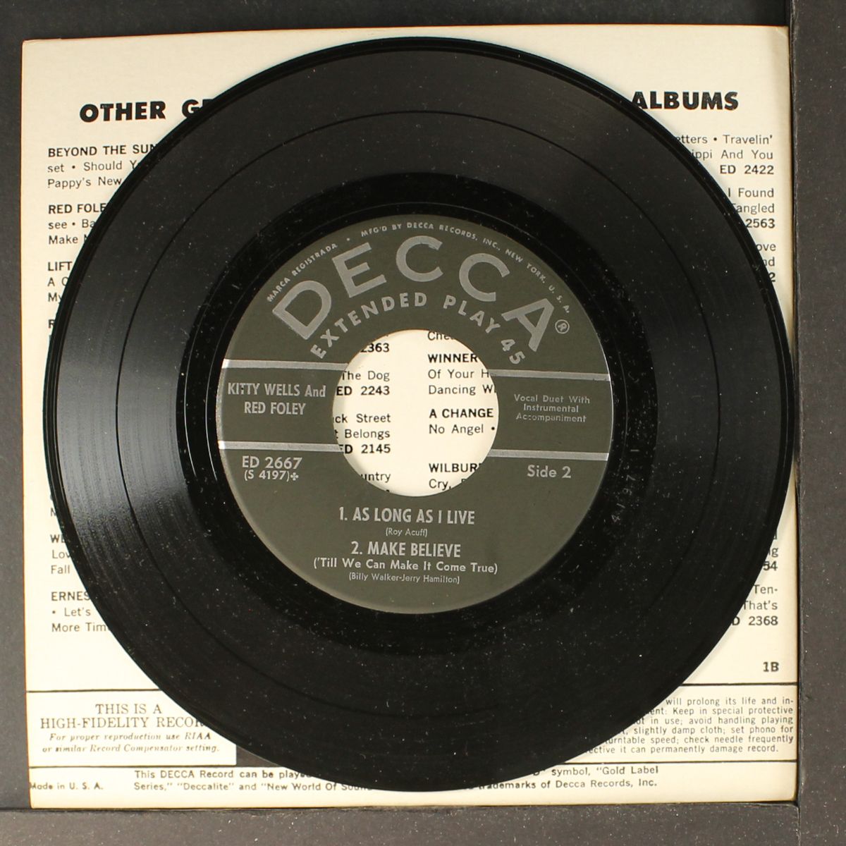 i'm a stranger in my home / +3 by KITTY WELLS & RED FOLEY