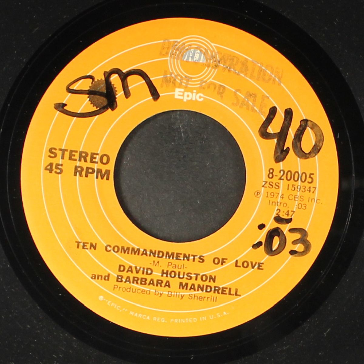 10 commandments of love by DAVID HOUSTON & BARBARA MANDRELL