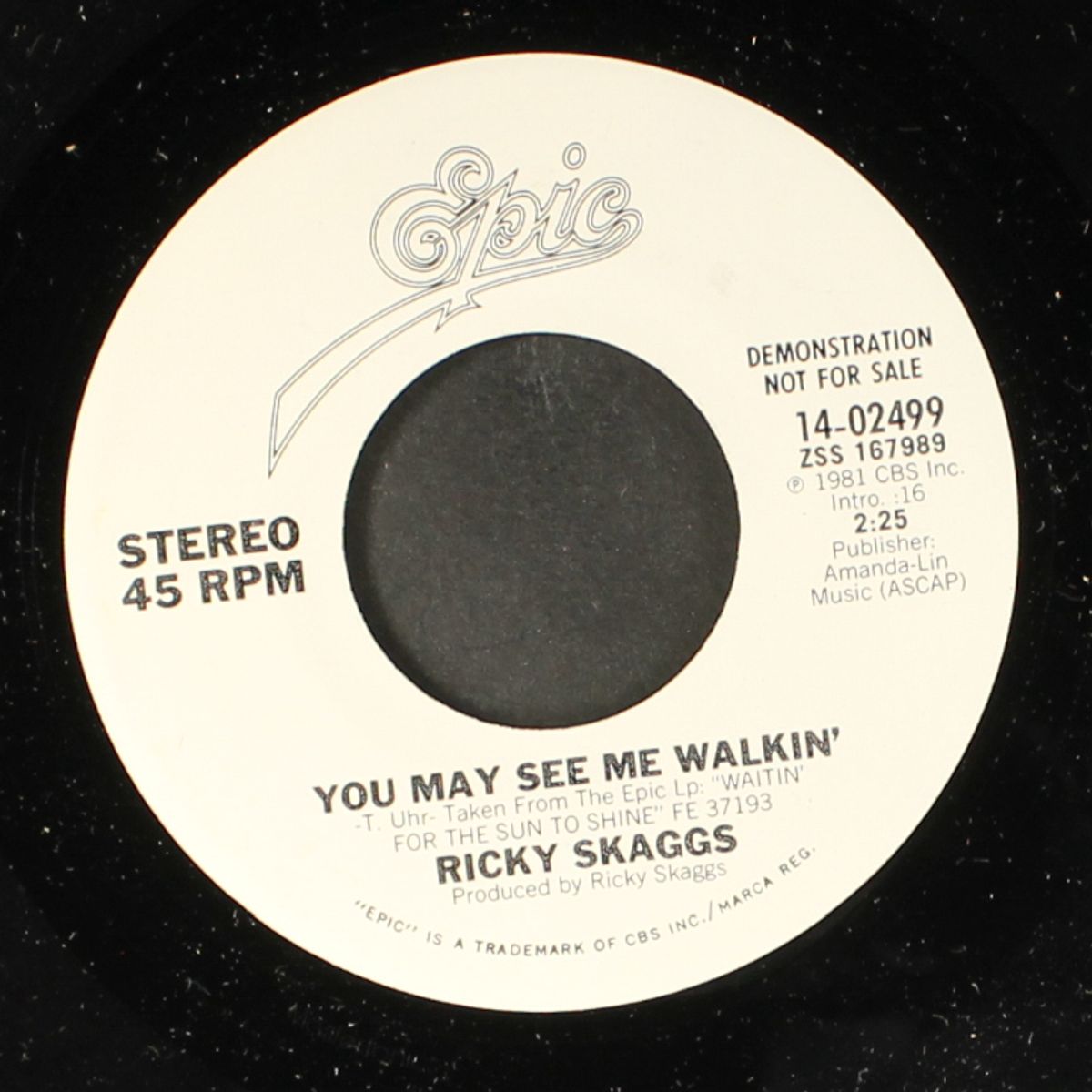 you may see me walkin' by RICKY SKAGGS