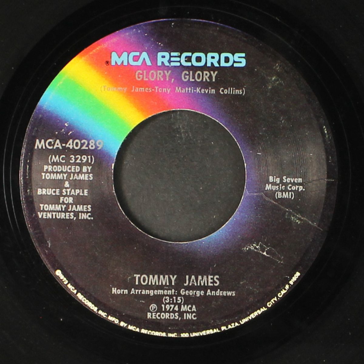 glory, glory / comin' down by TOMMY JAMES