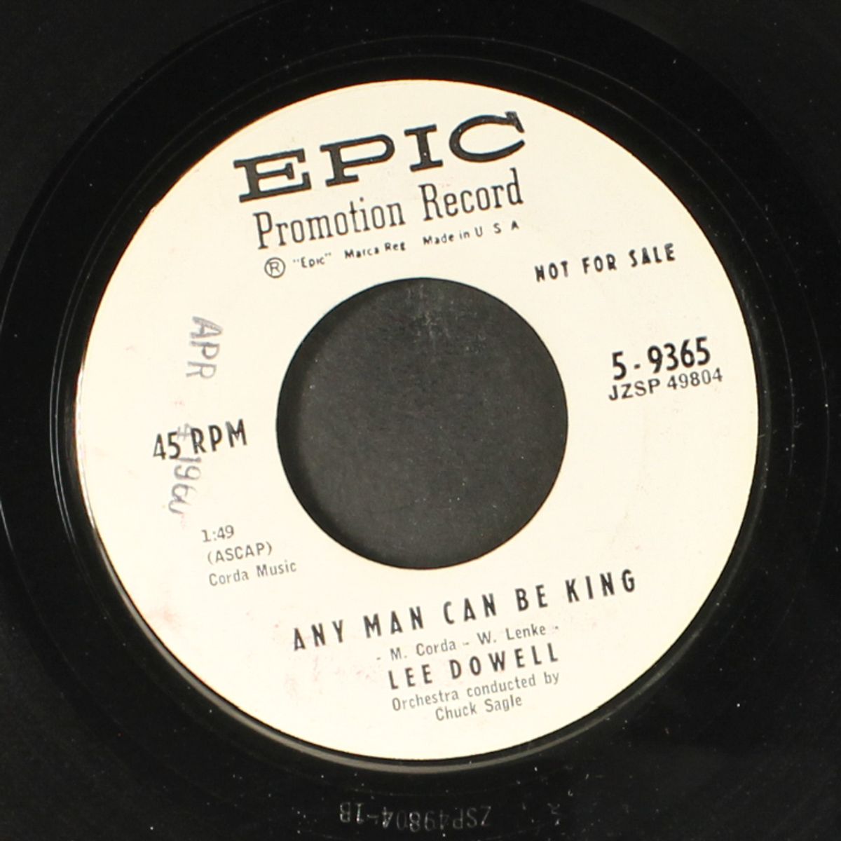 any man can be king / i apologize by LEE DOWELL