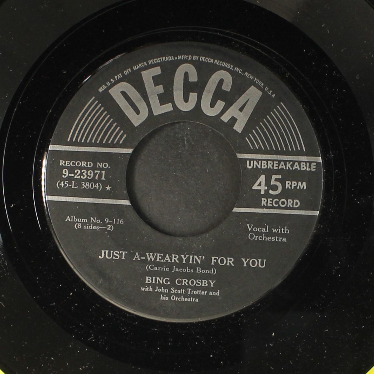 i love you truly / just a-wearyin' for you by BING CROSBY