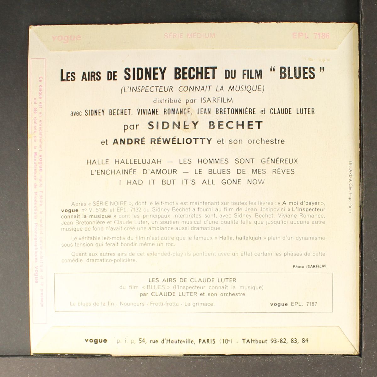les airs de du film blues by SIDNEY BECHET