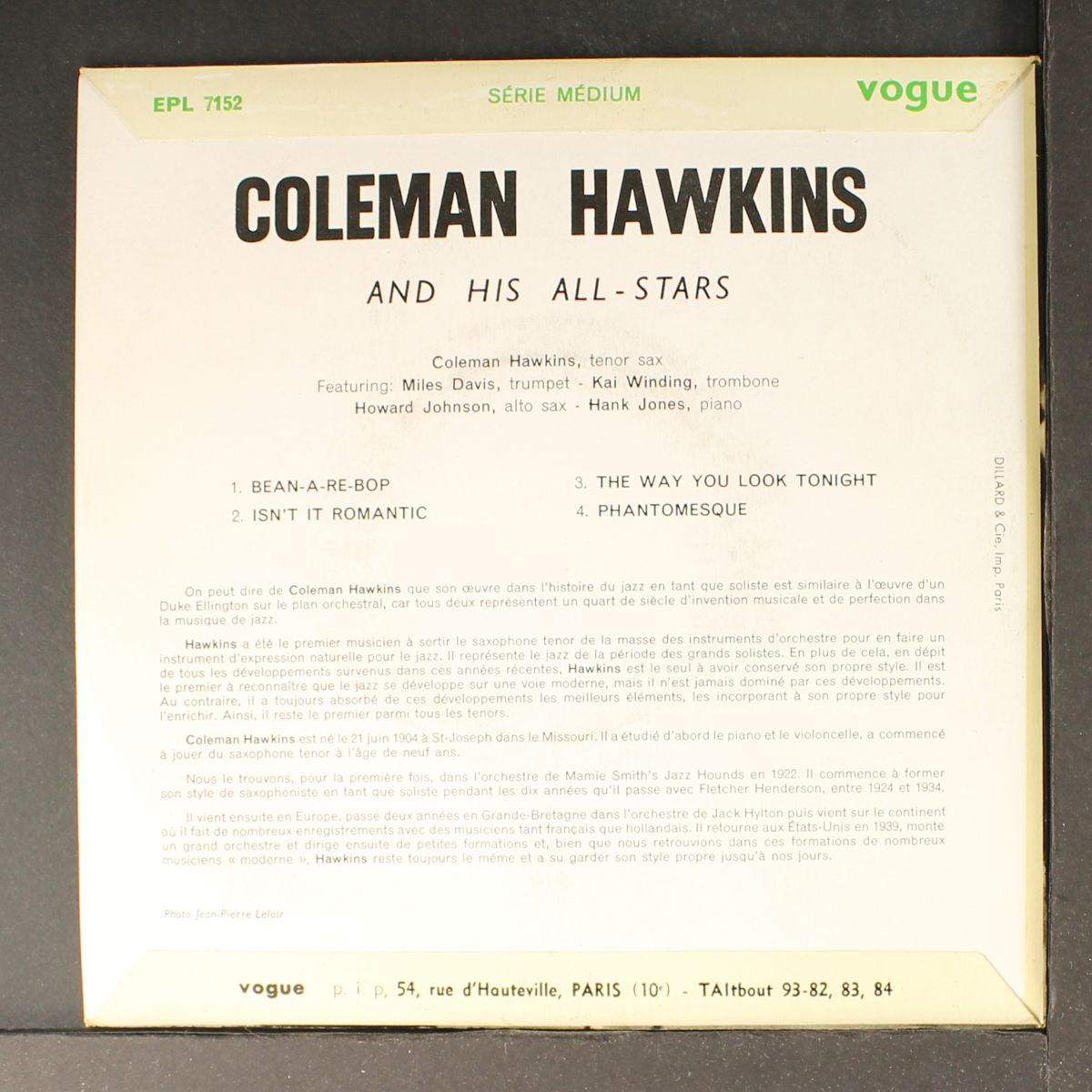 & his all stars by COLEMAN HAWKINS