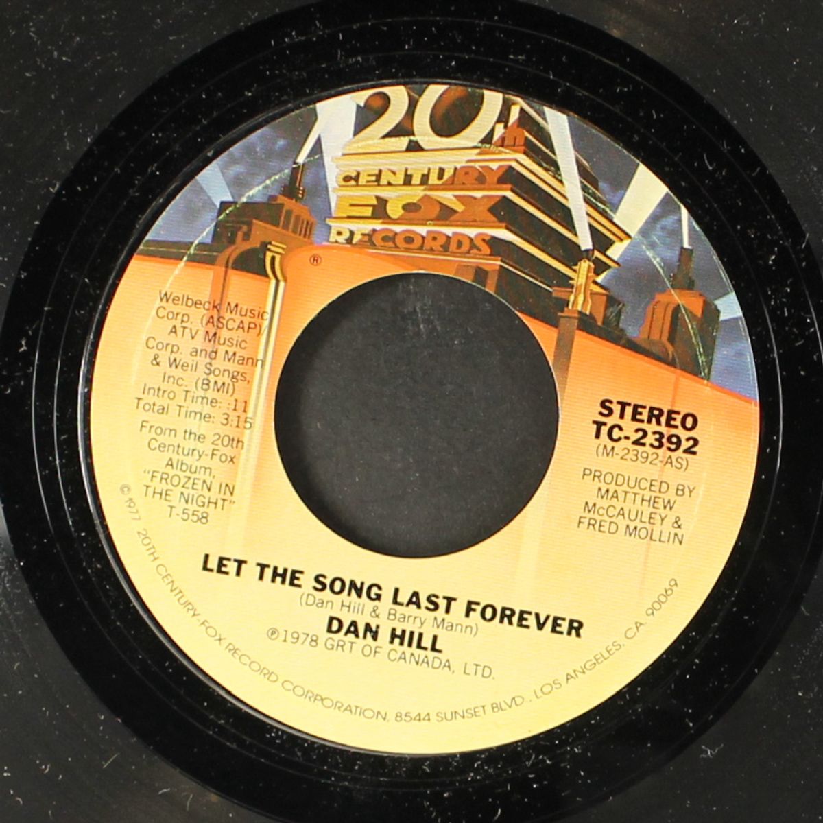 let the song last forever by DAN HILL