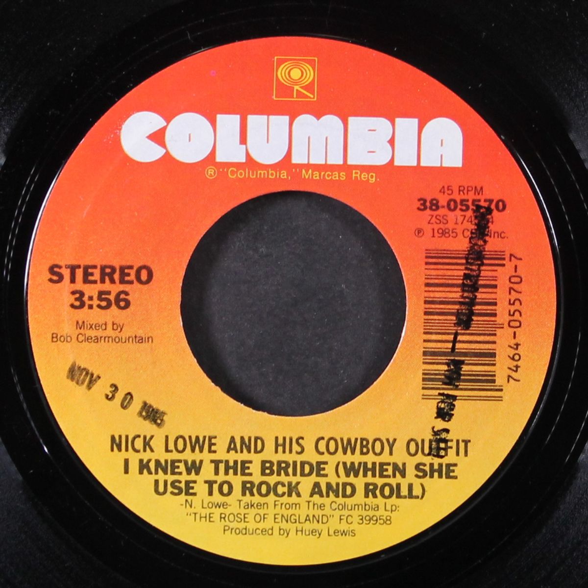 i knew the bride (when she use to rock and roll) / long walk back by NICK LOWE