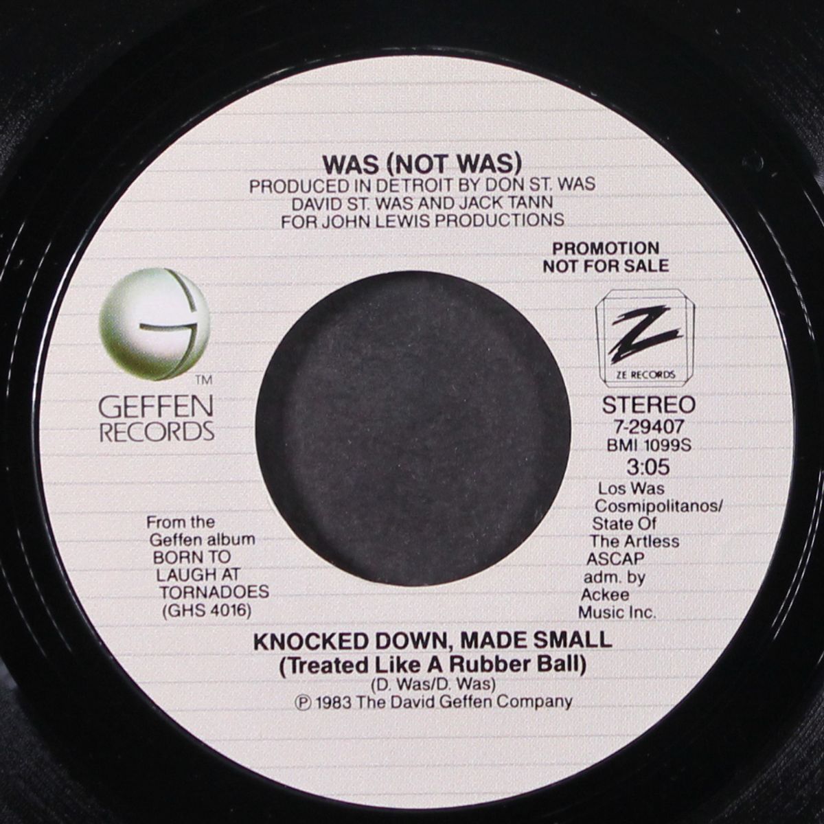 knocked down, made small / mono by WAS (NOT WAS)