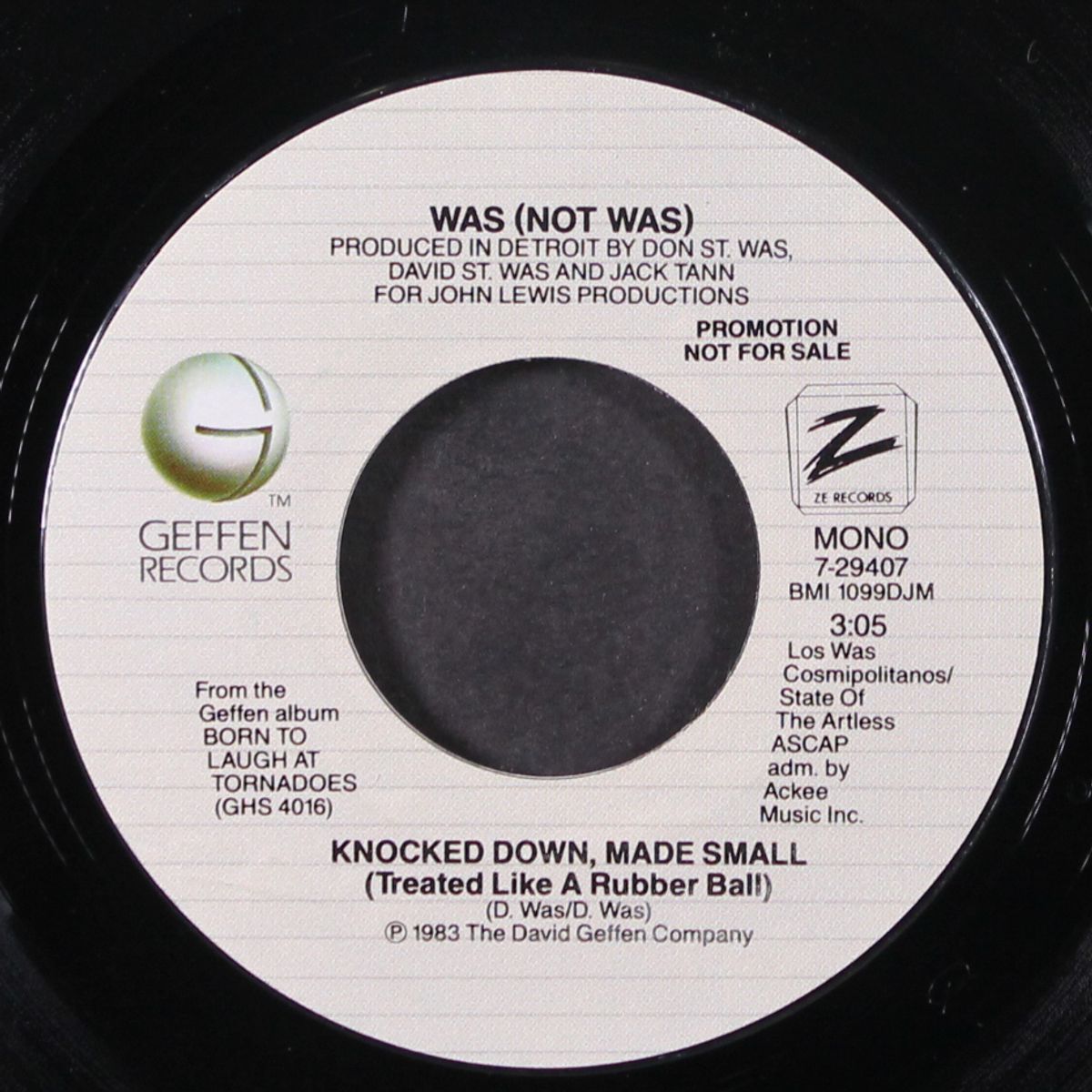 knocked down, made small / mono by WAS (NOT WAS)