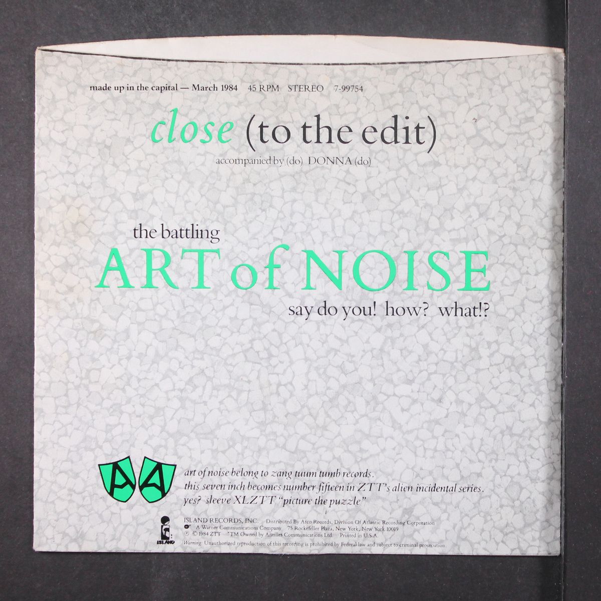 close (to the edit) / (do) donna (do) by ART OF NOISE