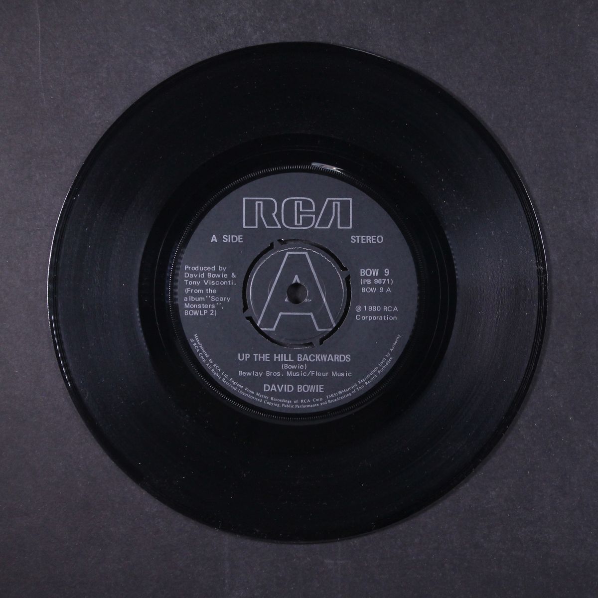 up the hill backwards by DAVID BOWIE