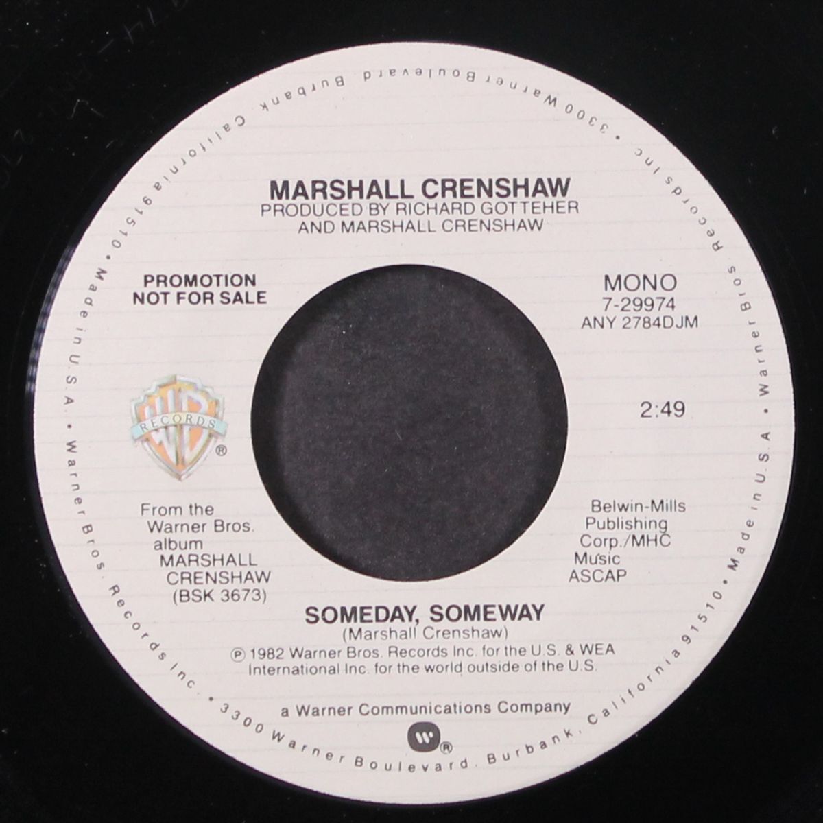 someday, someway / you're my favorite waste of time by MARSHALL CRENSHAW