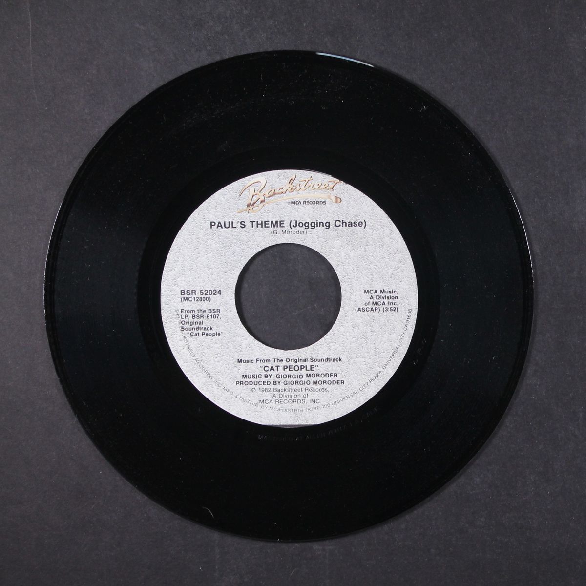 cat people (putting out fire) / paul's theme (jogging chase) by DAVID BOWIE / GIORGIO MORODER