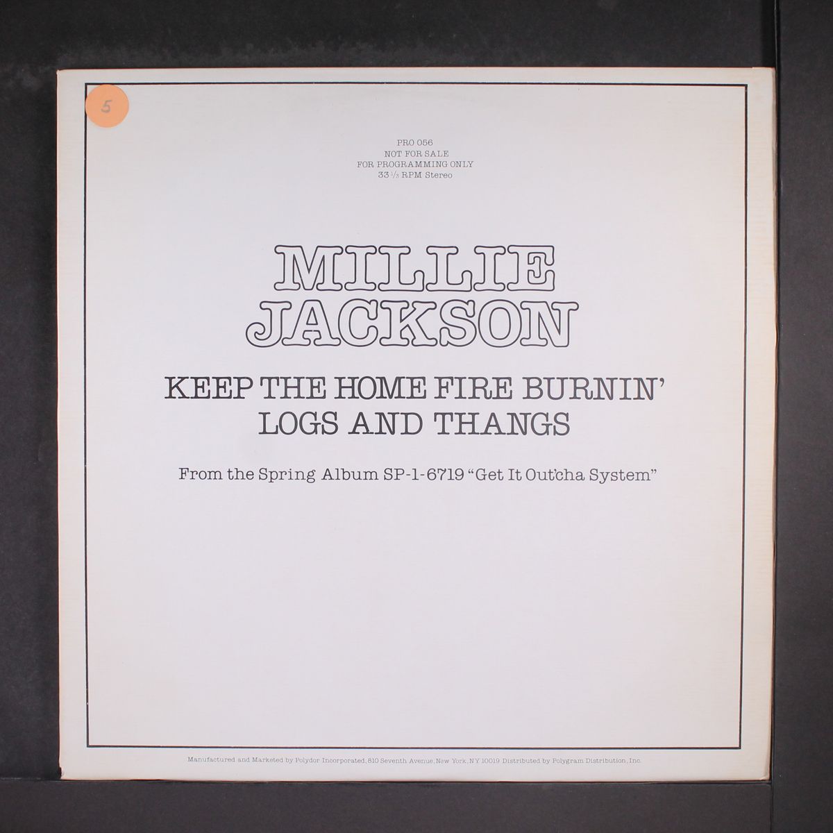 keep the home fire burnin' / logs and thangs / same by MILLIE JACKSON