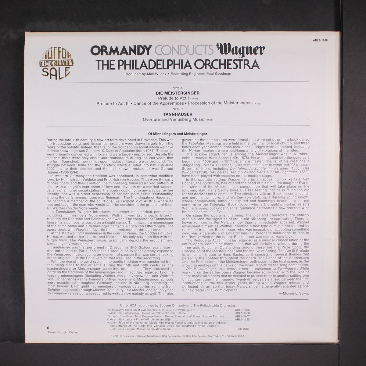 conducts wagner by ORMANDY