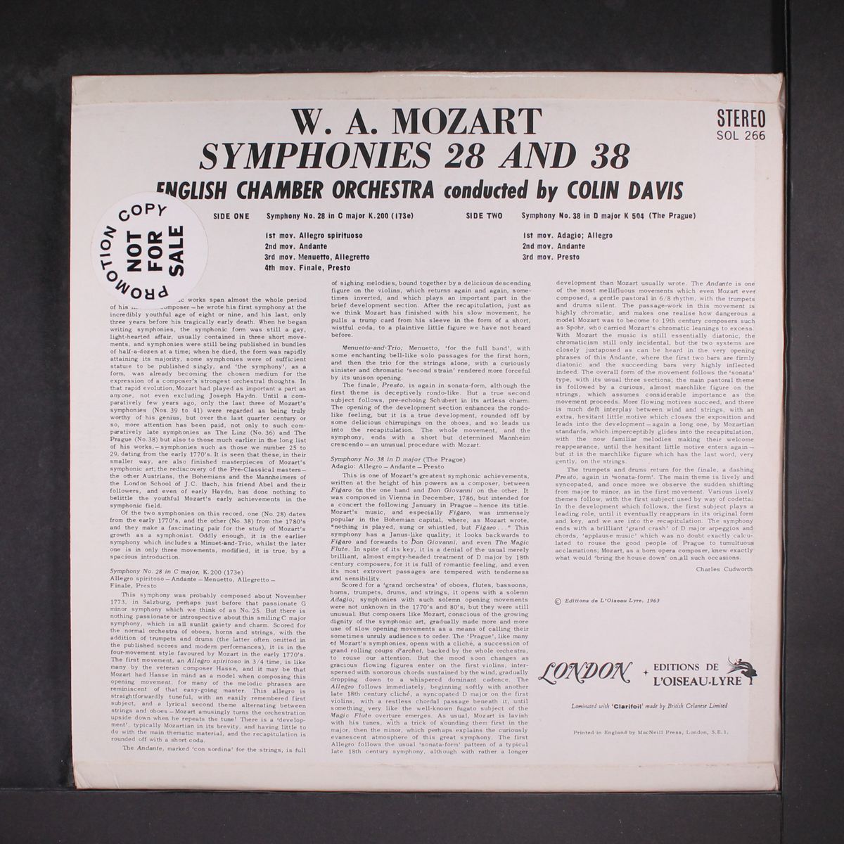 mozart: symphonies nos. 28 & 38 by COLIN DAVIS