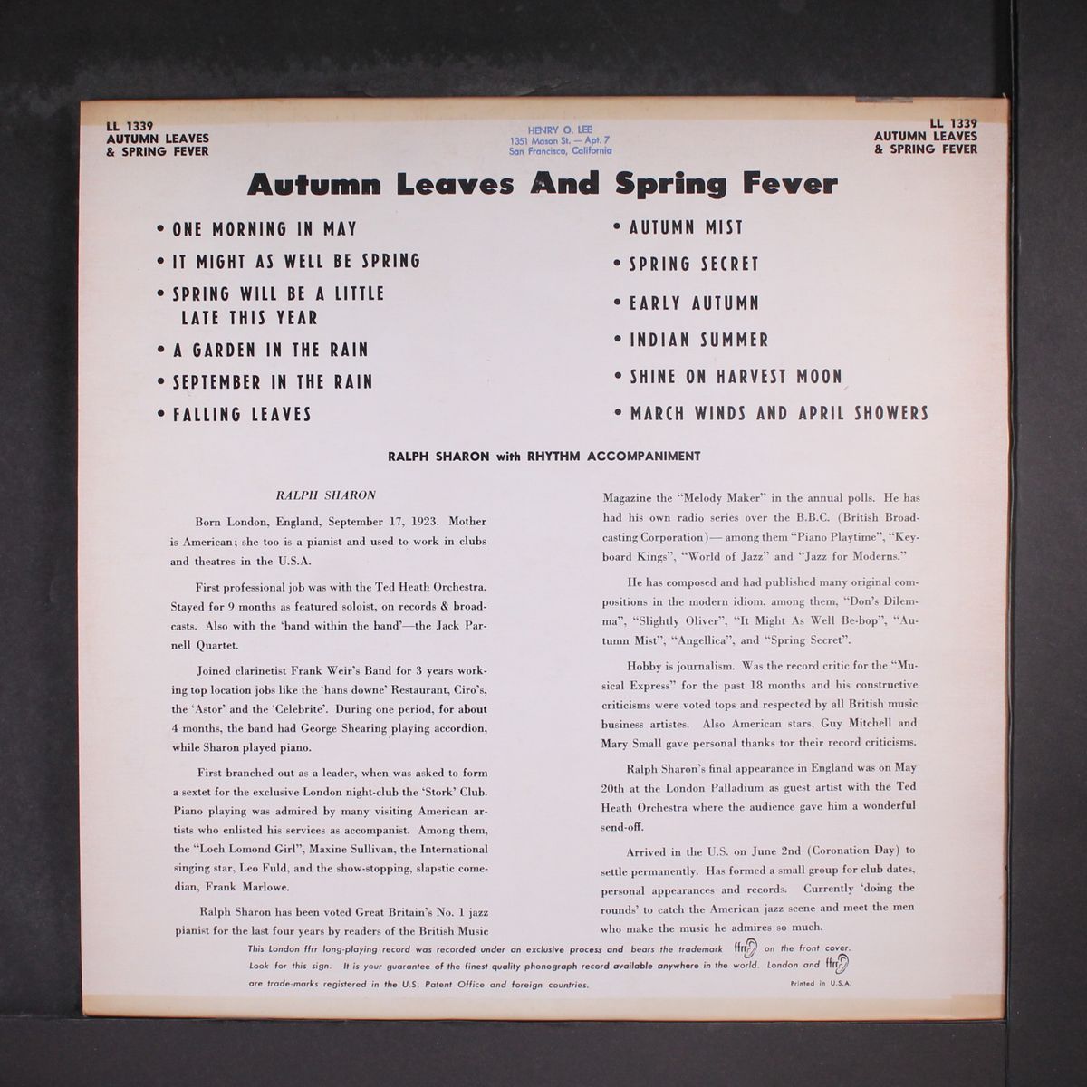 autumn leaves and spring fever by RALPH SHARON