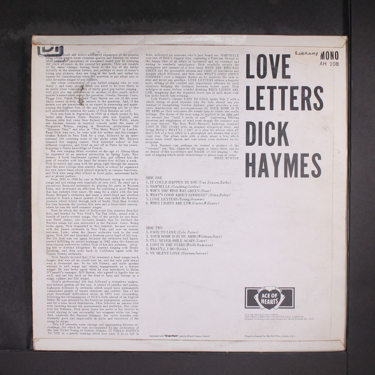love letters by DICK HAYMES