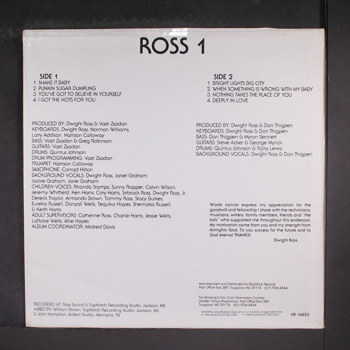 ross 1 by DWIGHT T. ROSS
