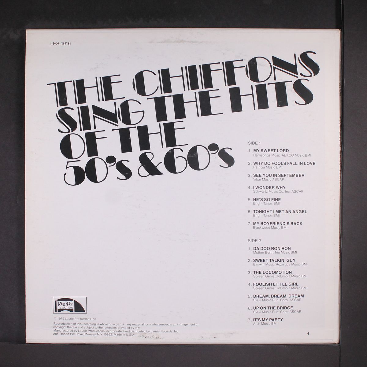 sing the hits of the 50's & 60's by CHIFFONS