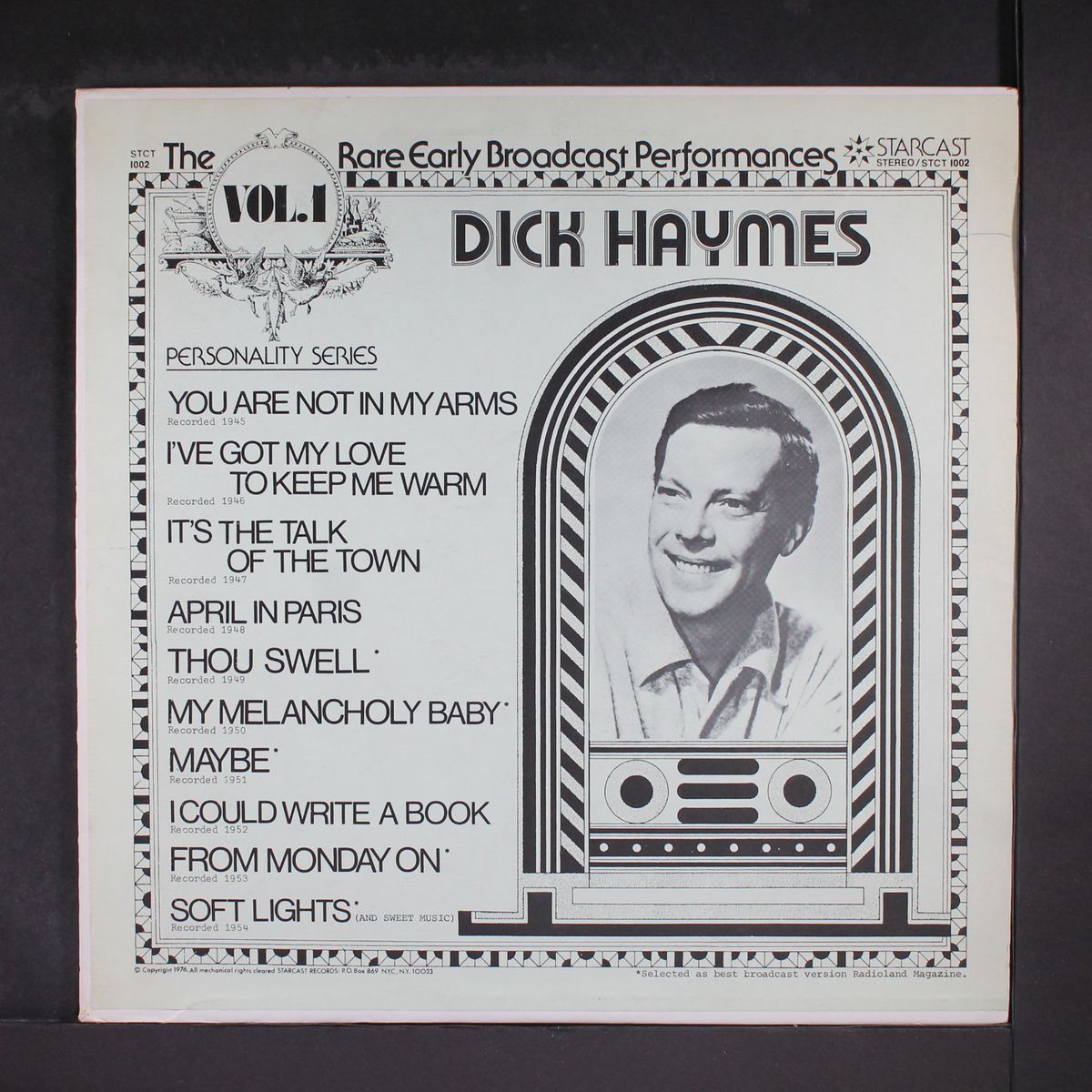 rare early broadcast performances by DICK HAYMES