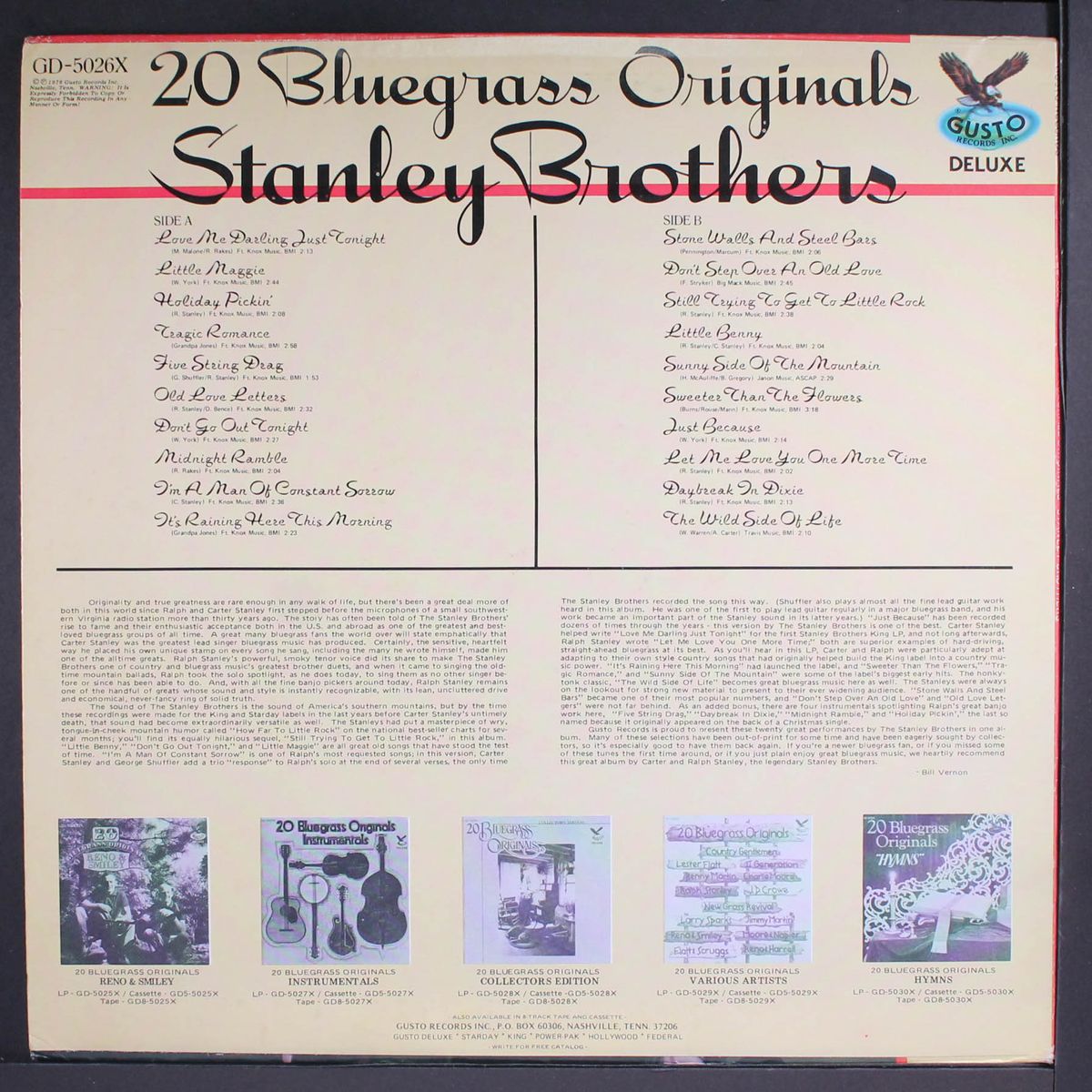 20 bluegrass originals by STANLEY BROTHERS