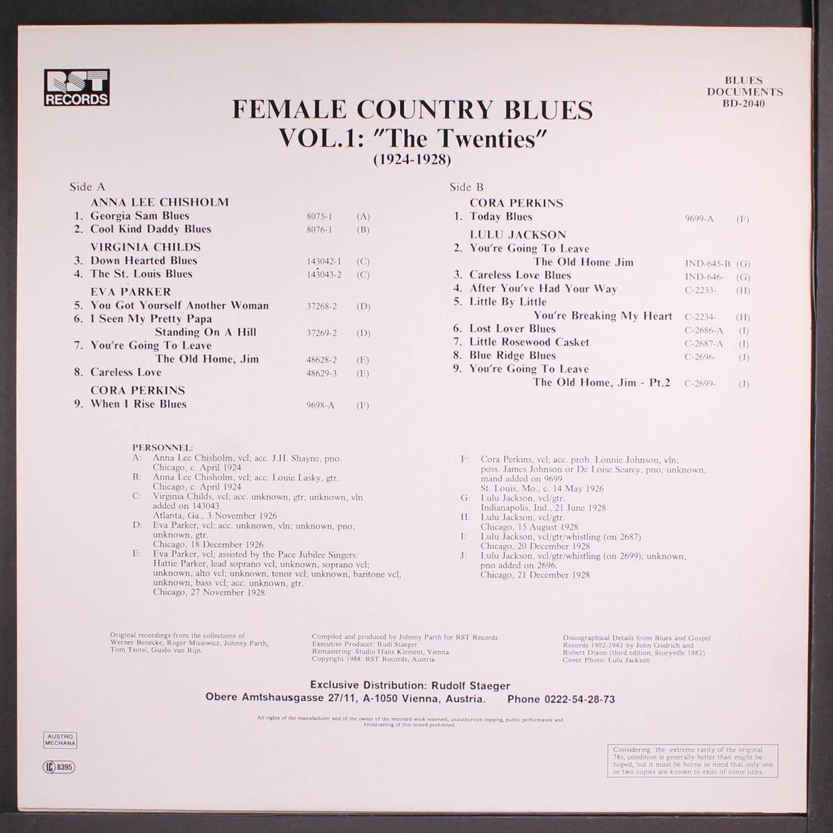 female country blues, vol. 1 by VARIOUS