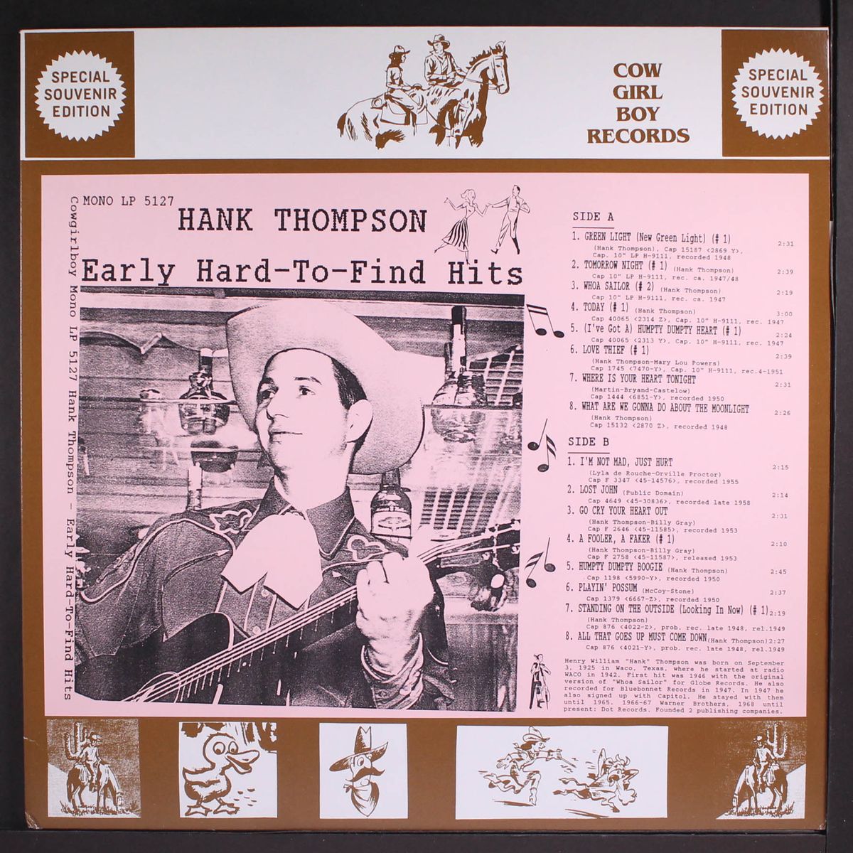 early hard-to-find hits by HANK THOMPSON