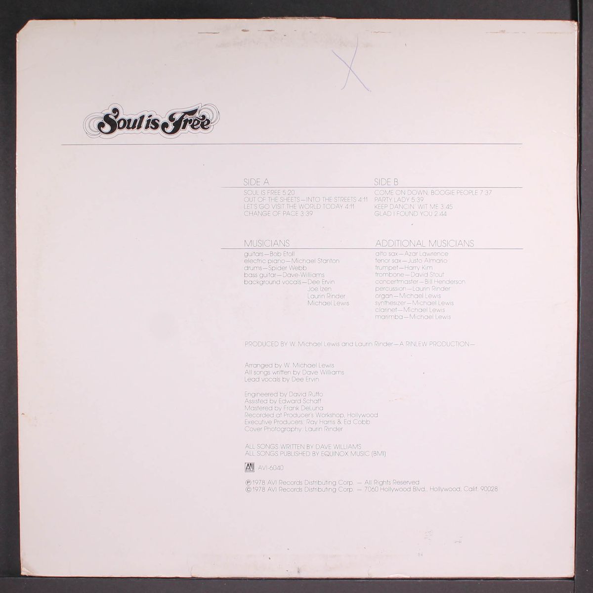 soul is free by DAVE WILLIAMS