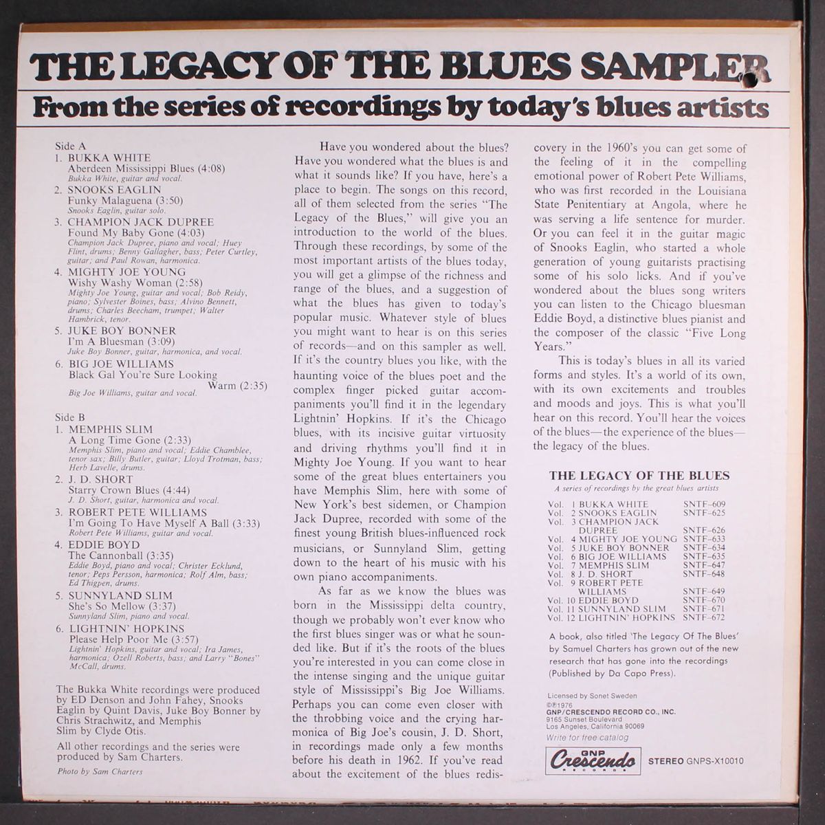the legacy of the blues sampler by VARIOUS