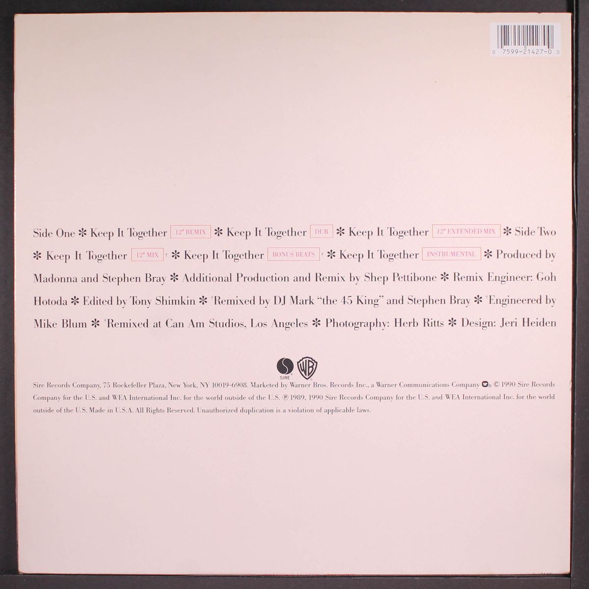 keep it together by MADONNA